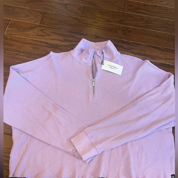 Calvin Klein Women's Waffle-Knit Half-Zip
Top - Picture 3 of 7